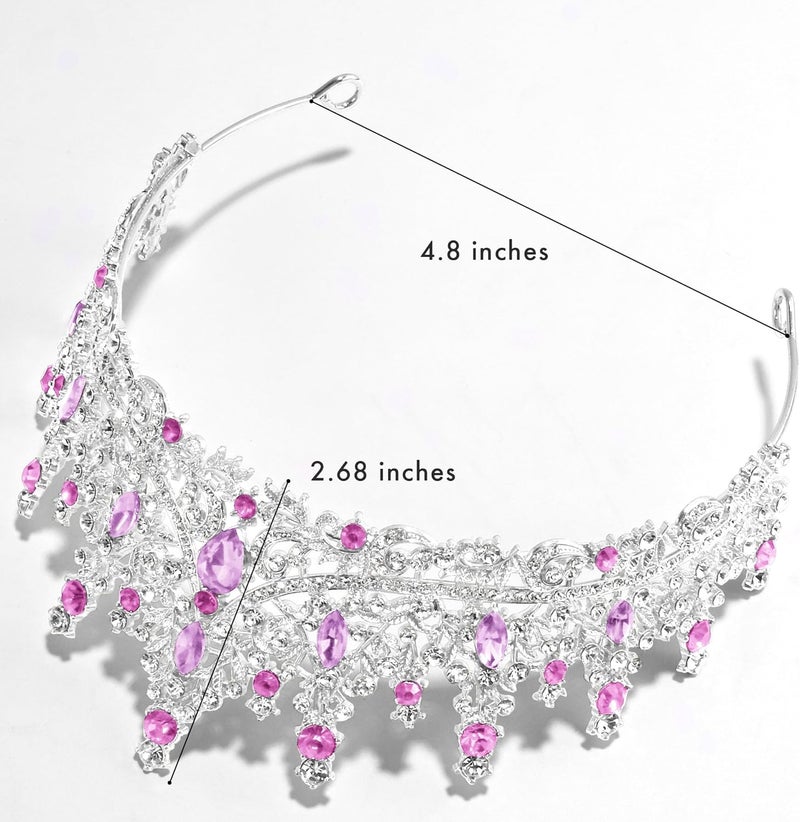 TAROSE Crowns for Women, Queen Crystal Gold Silver Tiaras with White Rhinestone and Combs, Goddess Crown for Wedding Bride Birthday Princess Bridal Shower Hair Accessories for Women - Image 2
